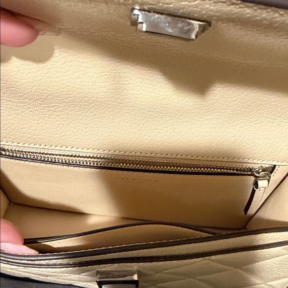 Tory Burch Cream Quilted Leather Chain Shoulder Bag - Picture 4 of 6